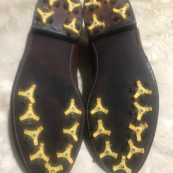 Pre-owned Foot Joy Men’s Brown Saddle Wingtip Classics 51128 - Size 10E - Picture 8 of 13